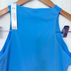 Pink. Size Medium. Light blue thong body suit. Brand new. With tags.